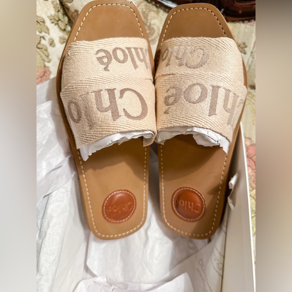 Chloe Tan Slide Sandals Minimalist Comfort